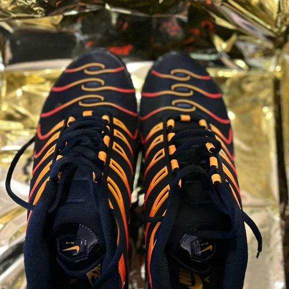 Nike Black and Orange Athletic Sneakers